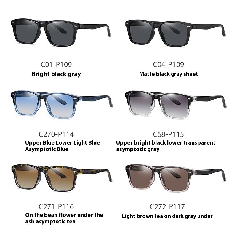 Newest Classic High Quality TR90 Frame TAC Lenses Square Frames UV400 Polarized Fashion Sun Glasses Women Men Sunglasses