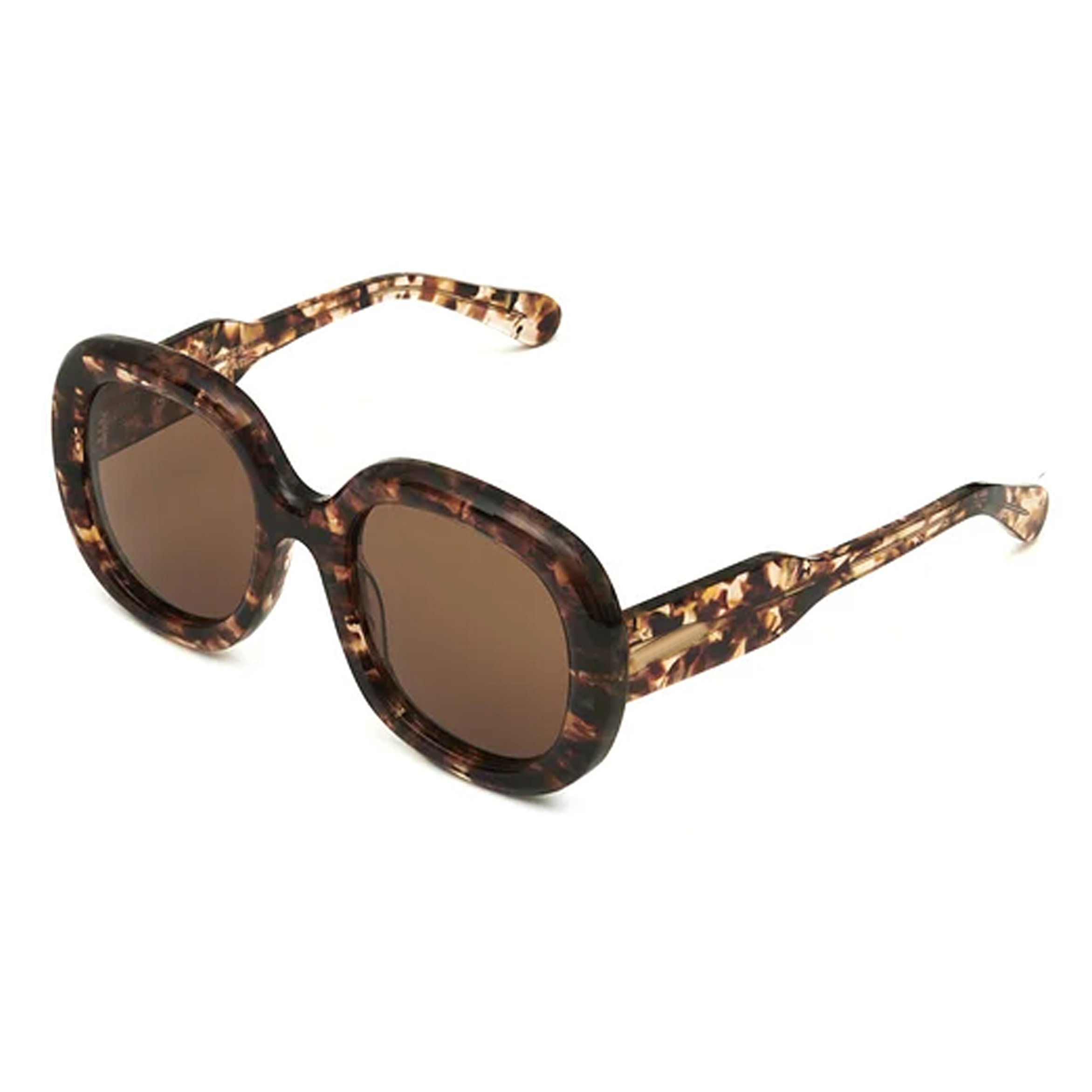 TFB Custom Tortoise Acetate Polarized Shades Eyewear Sun Glasses Ladies Oversized Round Fashion High Quality OEM ODM Sunglasses