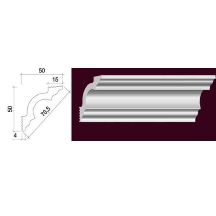 Waterproof Crown Cornice Frame Moulding Plastic PS Polystyrene Building Material Home Decoration