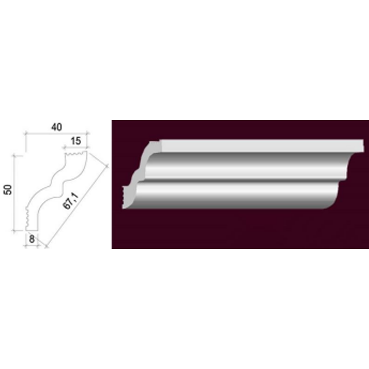 Waterproof Crown Cornice Frame Moulding Plastic PS Polystyrene Building Material Home Decoration