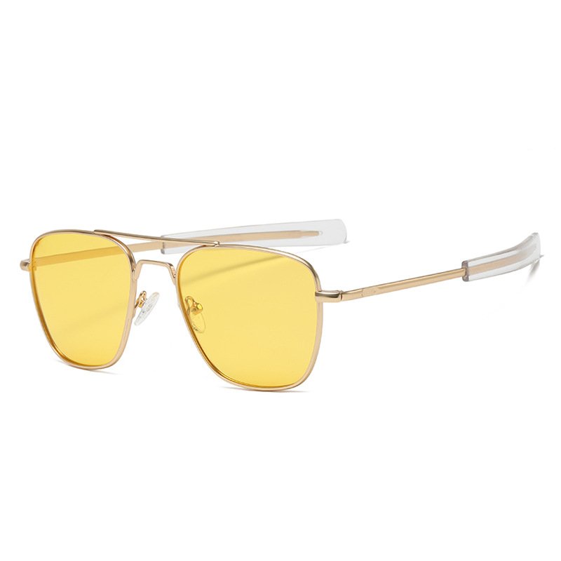 Popular famous brand vintage aviation polarized driving metal Sun Glasses luxury Square wholesale uv400 shades men's Sunglasses