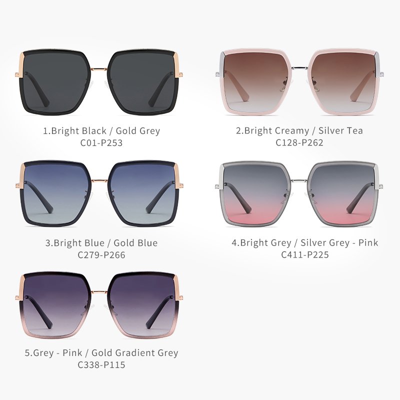 Visualmate Fashion Vintage Newest Famous Brand Design Women Sunglasses Retro Big Frame Ultraviolet-proof Gradient Sun Glasses