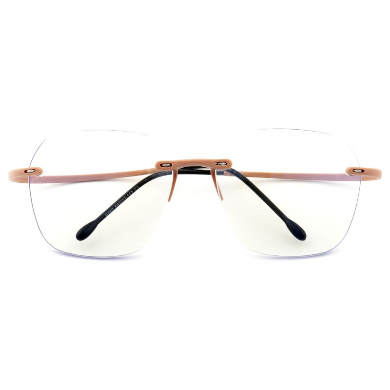 Promotional Wholesale R552 TR90 Material Lightweight Blue Light Blocking Rimless glasses Eyeglasses Frames