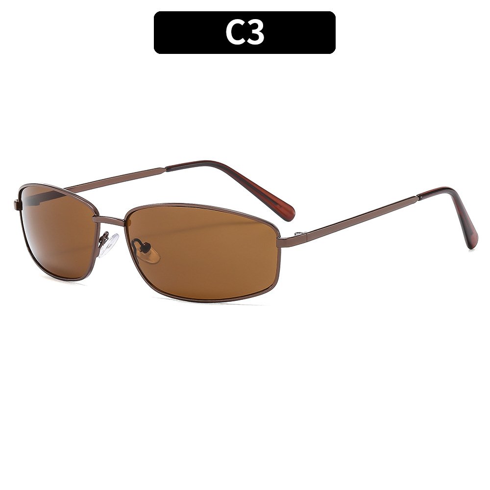 Popular rectangle metal frame vintage American sun glasses fashion unisex designer wholesale women's sunglasses