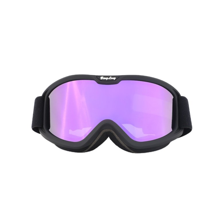 High Quality OEM Custom new full mirror color UV400 lens TPU soft frame ski googles snow board goggles