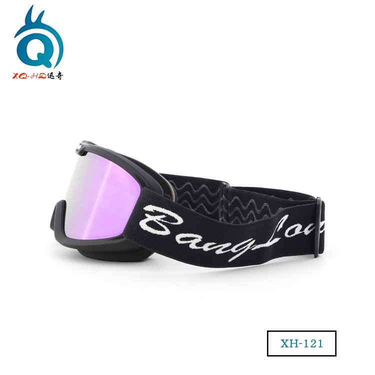 High Quality OEM Custom new full mirror color UV400 lens TPU soft frame ski googles snow board goggles