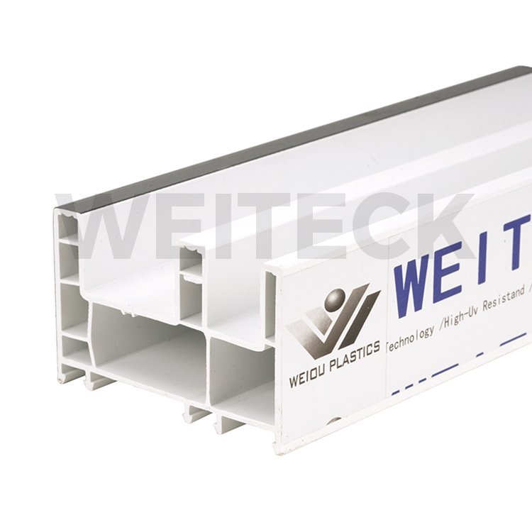 Eco plastic upvc profile window door frame three tracks pvc profile
