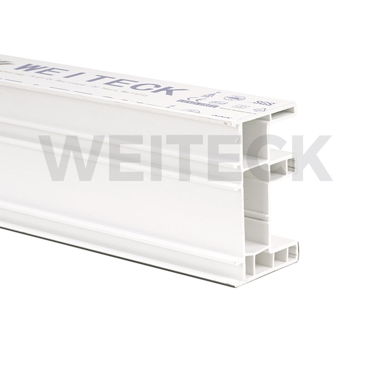 Eco plastic upvc profile window door frame three tracks pvc profile