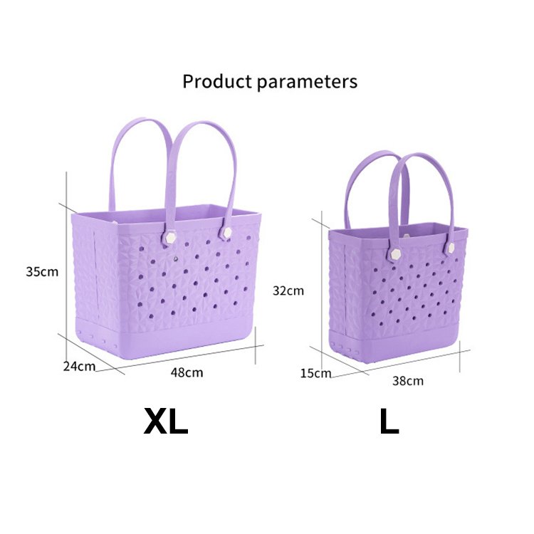 Wholesale Custom Logo Moulding Women Summer Waterproof Large Eva Silicone Jelly Candy Handbag Tote Shoulder Beach Bag