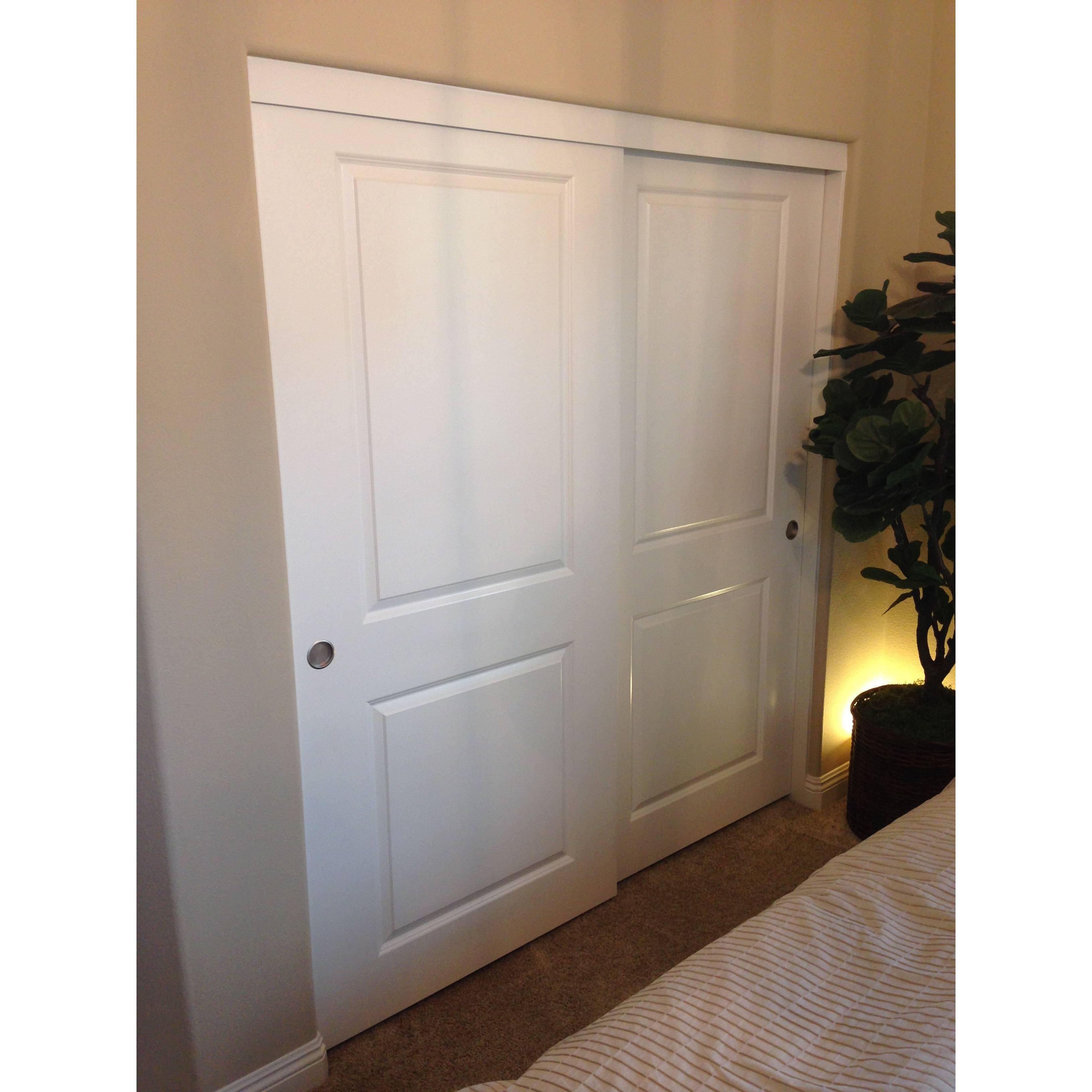 Prehung 2 panel Shaker Style White Hollow Core MDF Smooth Moulded Door for Bedroom Interior
