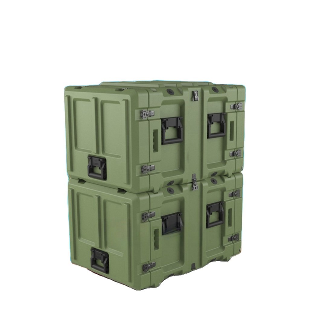 MG+ Shock-absorbing aluminum frame case Movable outdoor portable instrument Moisture resistant drop resistant waterproof 8U