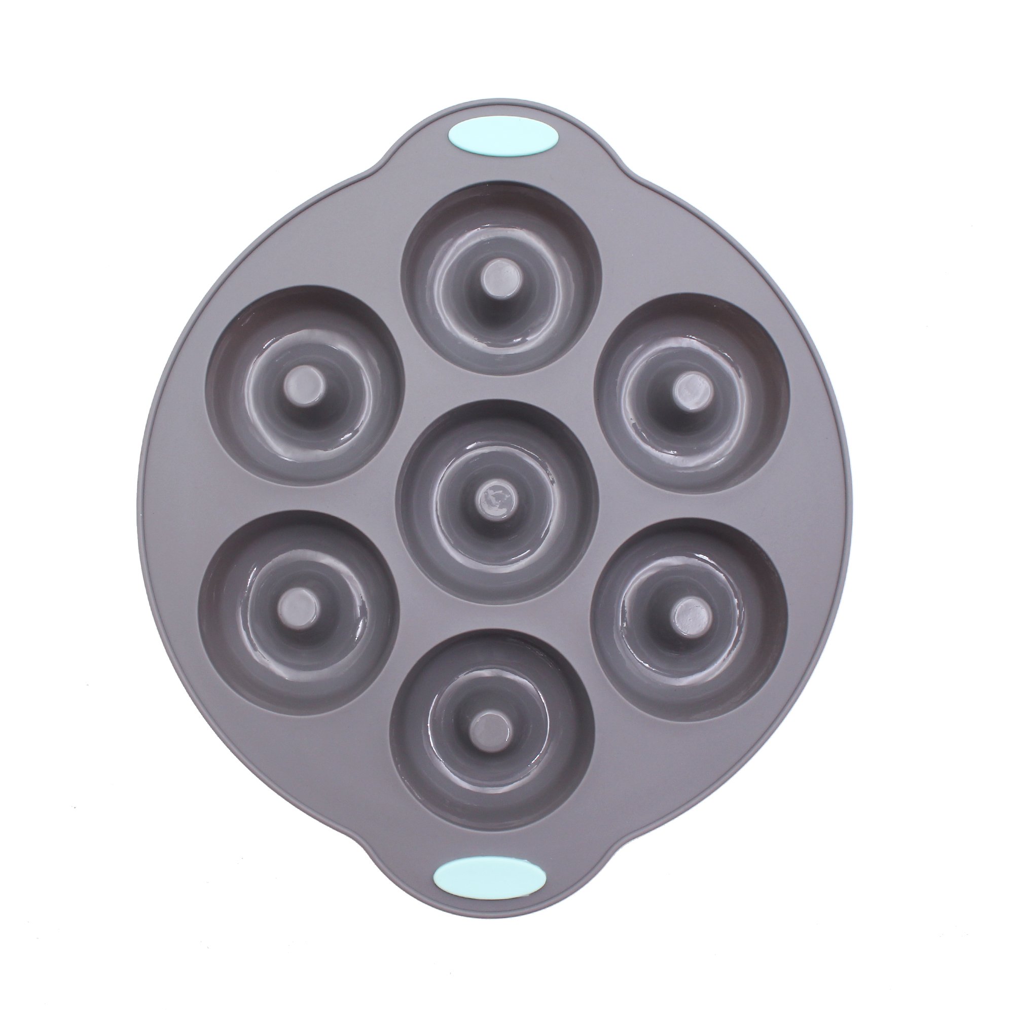 Bicolor 7-Hole Sweet Donut Cake Pan Rose Number DIY Silicone Moulds Metal Frame Disposable Box Packaged Bag Decorative Use