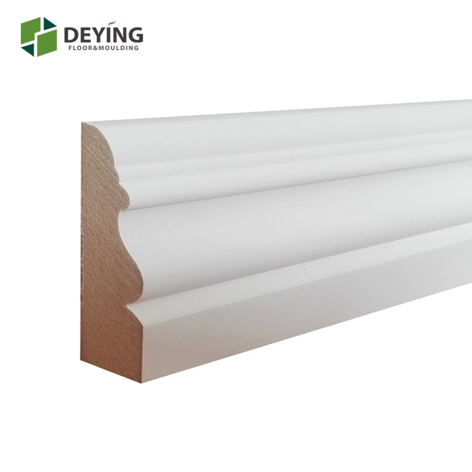 White primed MDF and wood door frame casing moulding