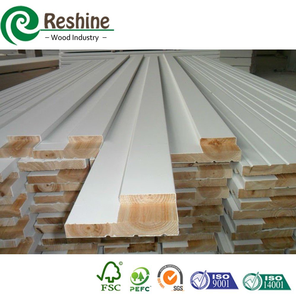 Finger joint primed interior wood door frame