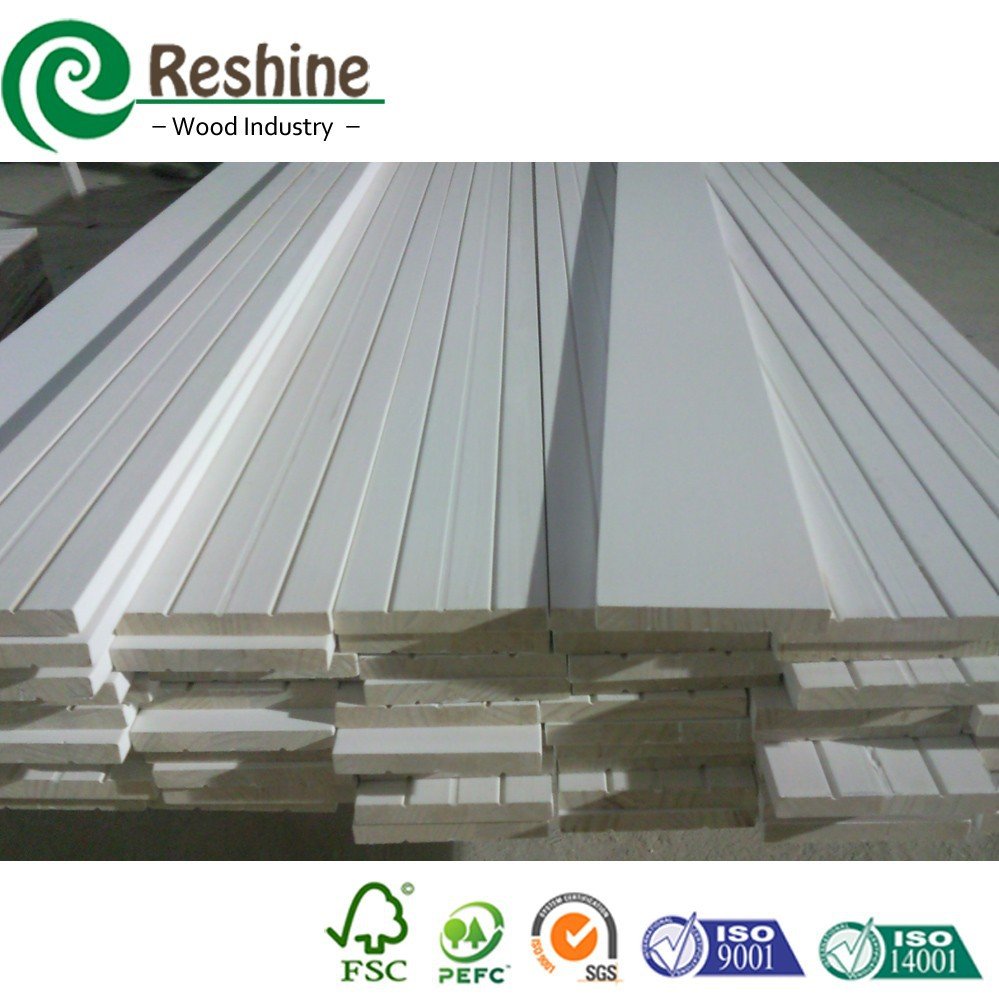 Finger joint primed interior wood door frame