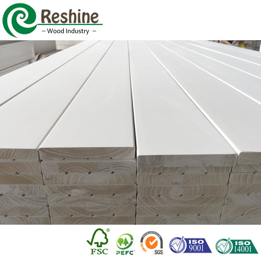 Finger joint primed interior wood door frame