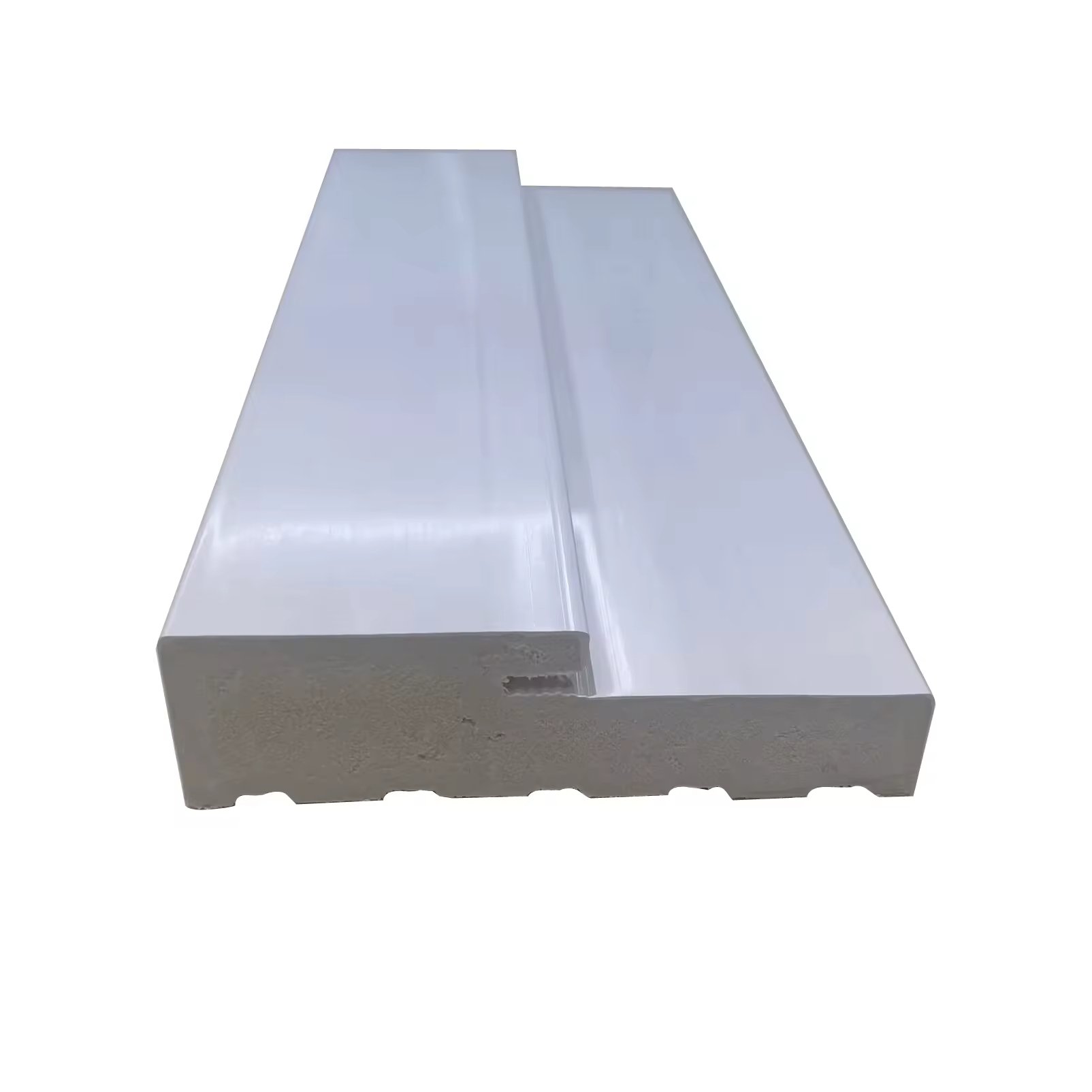 Hot Sale Wpc Door Rail Wooden Pvc Door Jamb Wpc Bottom Rail Door Frame Building Material White Wood Mouldings