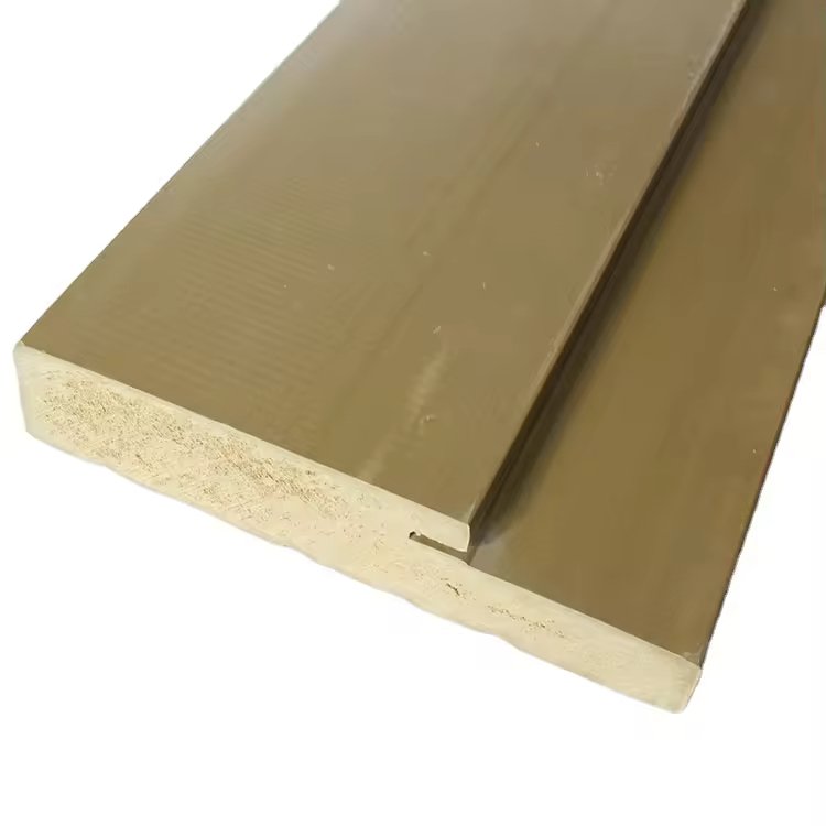 Hot Sale Wpc Door Rail Wooden Pvc Door Jamb Wpc Bottom Rail Door Frame Building Material White Wood Mouldings