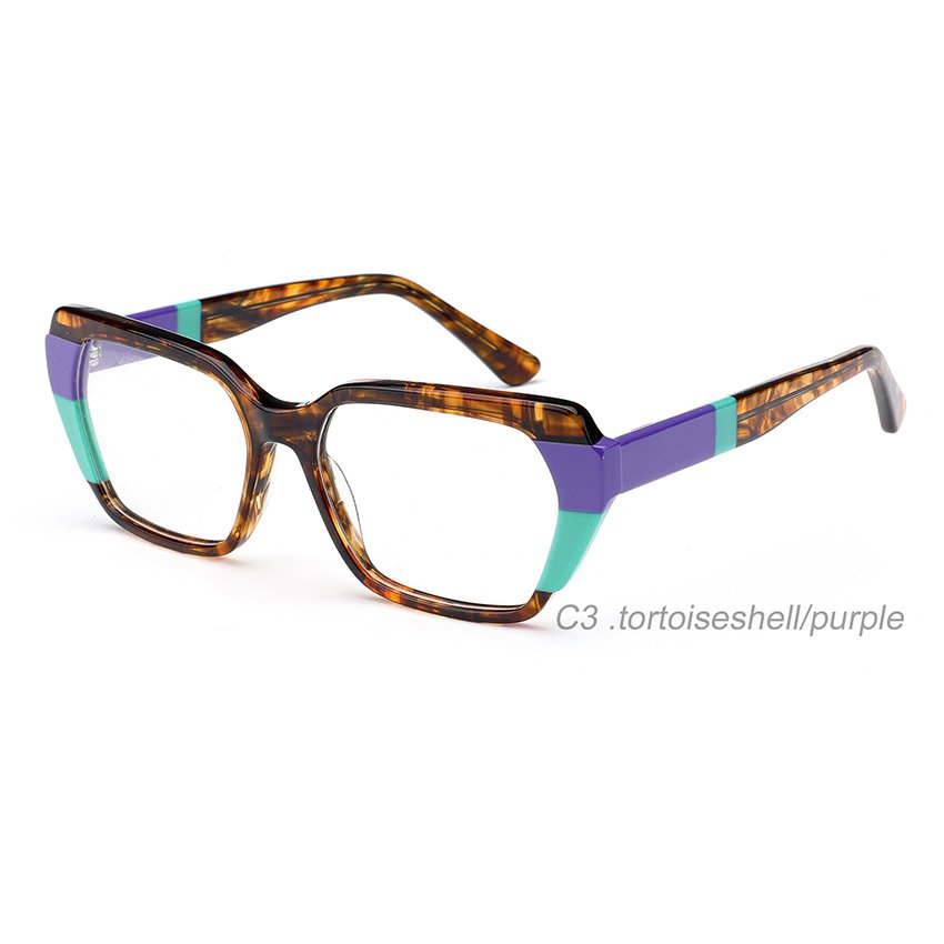 Designer Stock Women's Fashion Eyewear Lamination High Quality Acetate Optics Glasses Eyeglasses Frames