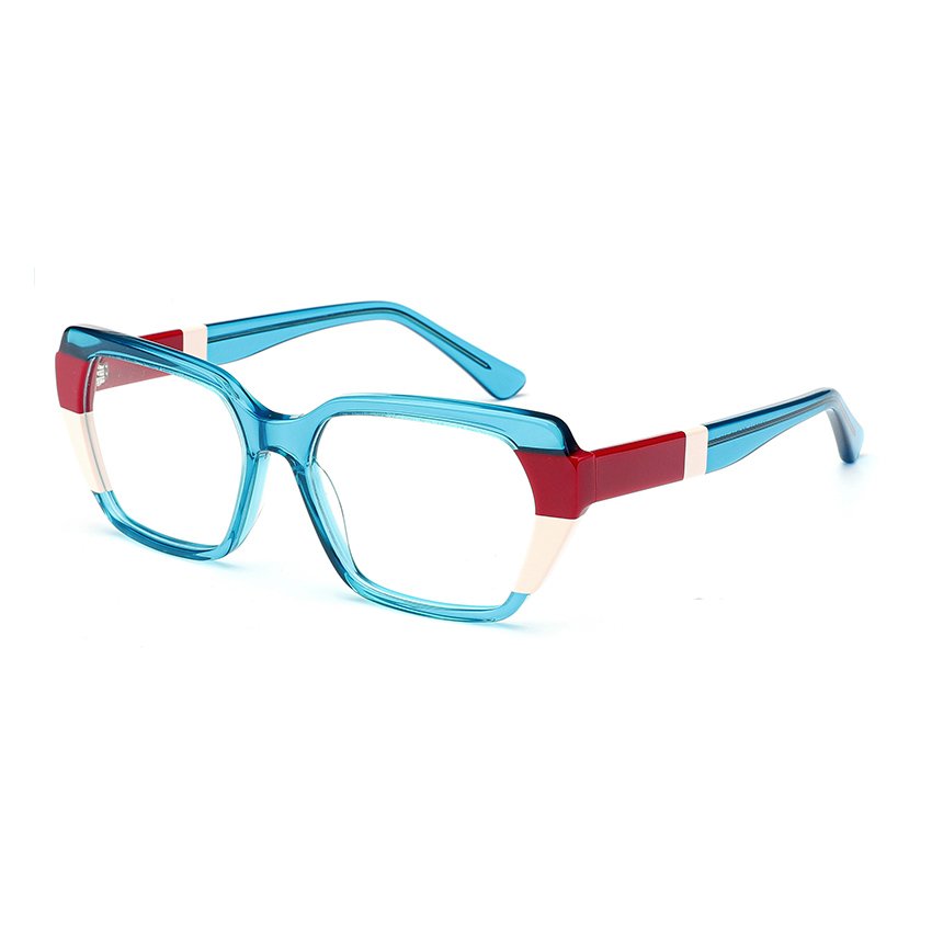 Designer Stock Women's Fashion Eyewear Lamination High Quality Acetate Optics Glasses Eyeglasses Frames