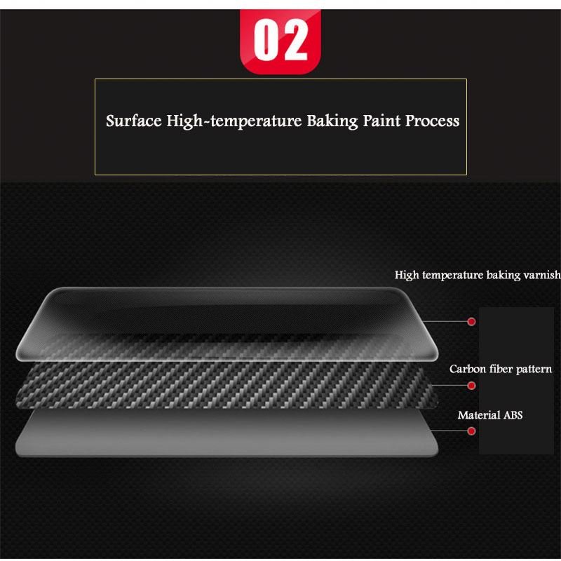 For Honda Civic 2016-2020 Auto Interior Abs Carbon Fiber Door Armrest Panel Door Bowl Decoration Frame Stickers Car Accessories