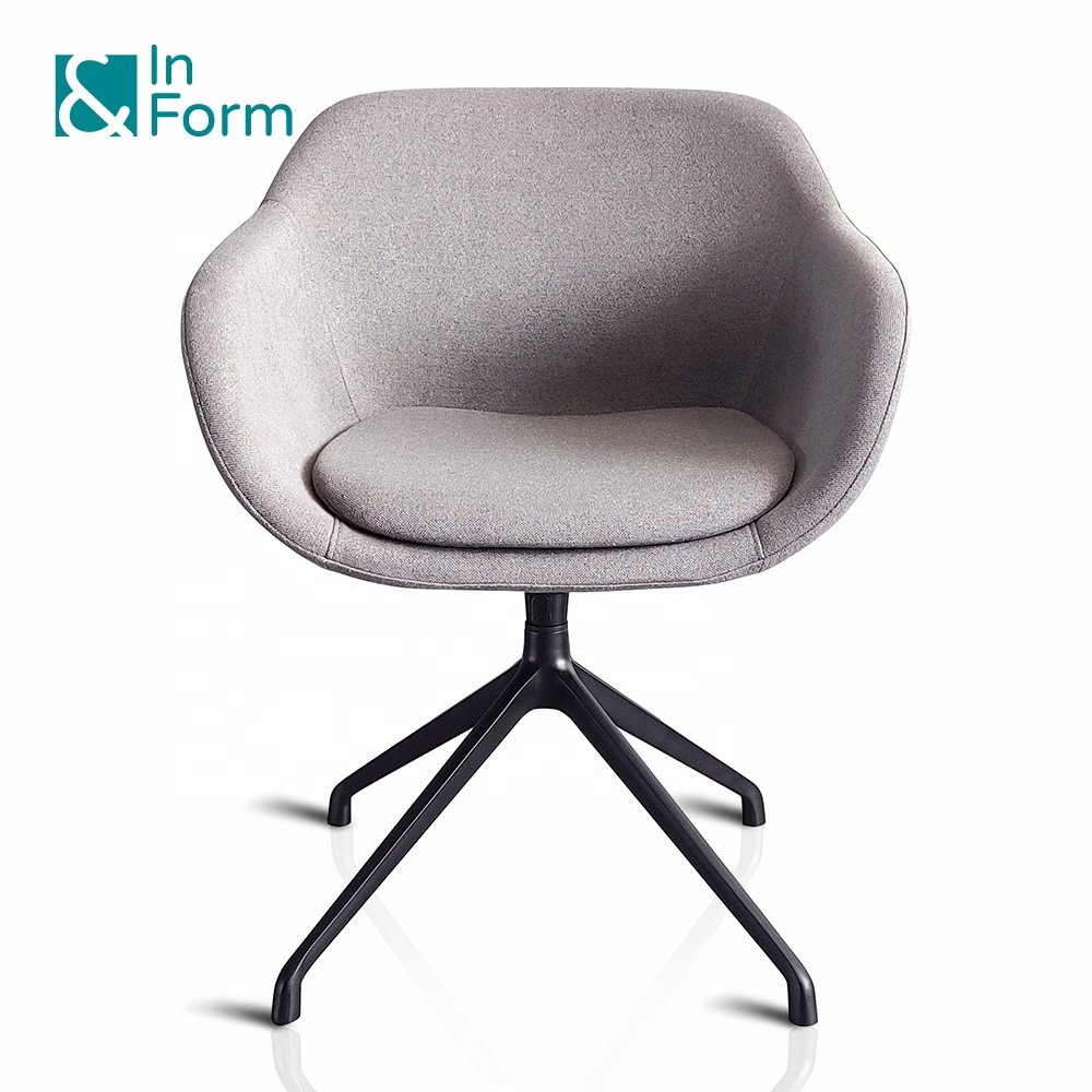 Moulded Foam Factory Nordic Revolving Arm Business Office Negoiation Reception Room Commercial Seating Furniture Leisure Chair