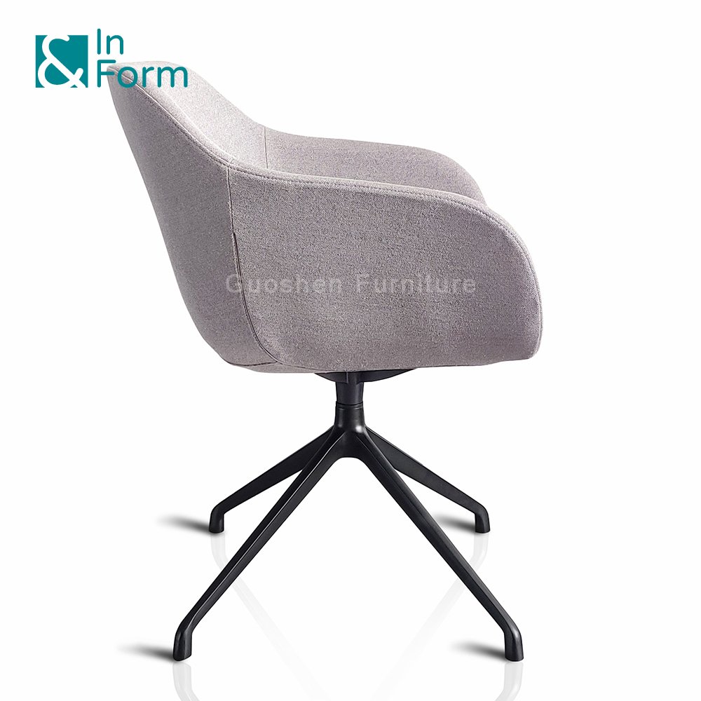 Moulded Foam Factory Nordic Revolving Arm Business Office Negoiation Reception Room Commercial Seating Furniture Leisure Chair