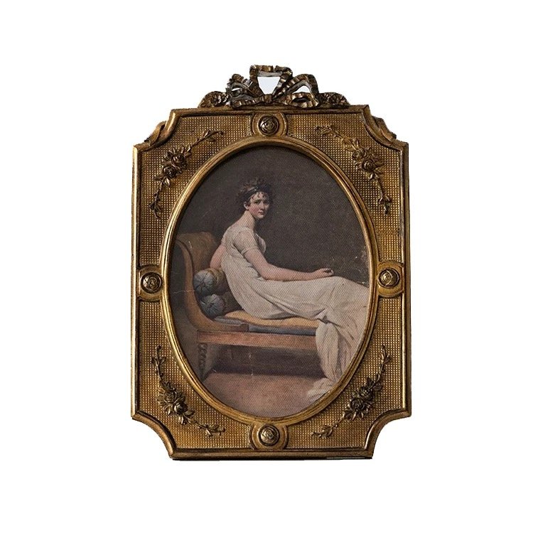 High Quality Vintage Style Resin Photo Frame Resin Metal Picture Frame Moulding Wholesale Offset Printing Mirror Frame