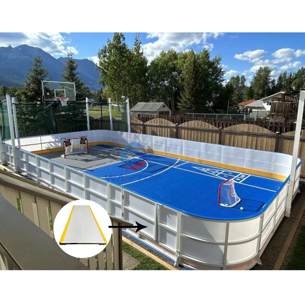 high quality outdoor ice hockey rink dasher board with steel frame custom aluminum barrier