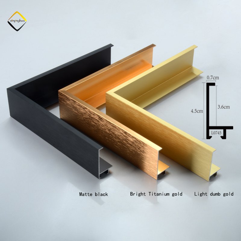 L0745 Custom Size Wall Hanging House Decor Poster Frame Metal Photo Frame Aluminum Picture Frames Moulding Aluminum Profile