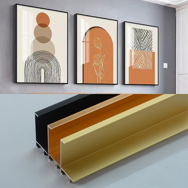 L0745 Custom Size Wall Hanging House Decor Poster Frame Metal Photo Frame Aluminum Picture Frames Moulding Aluminum Profile