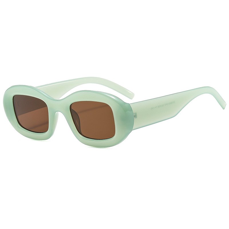 Hot sale wholesale oval frame leopard print ins sunglasses famous brand trendy designer personalized fashion Sunglasses