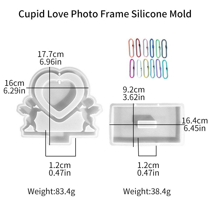 Kaijie DIY Drop Glue Mold Cupid Couple Love Photo Frame Home Decoration Platform Silicone Mold