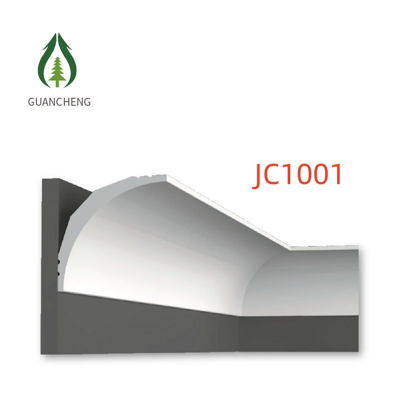 Guancheng 100*100mm Crown Moulding 3D White Color Building Accessories Cornice Design