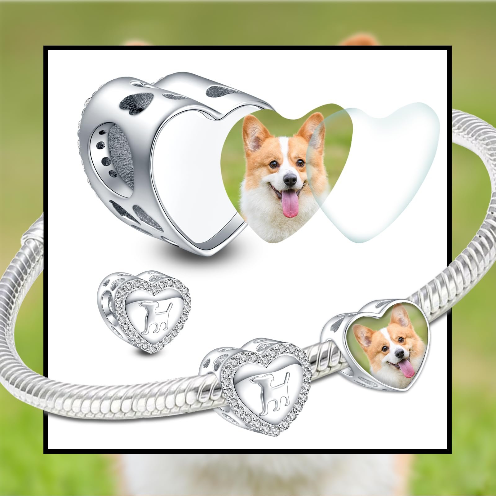 Shuozhen hot sale DIY custom photo memory frame heart-shaped jewelry