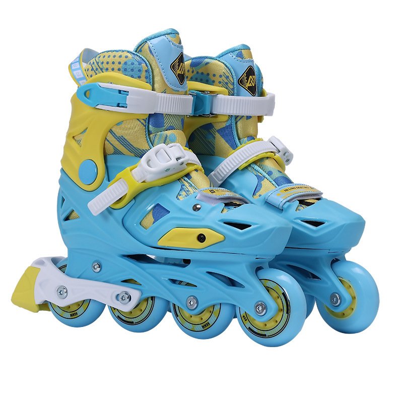 Children's Professional Slalom Freestyle Inline Roller Skates with Protective Gear Set Adjustable Size for Boys and Girls