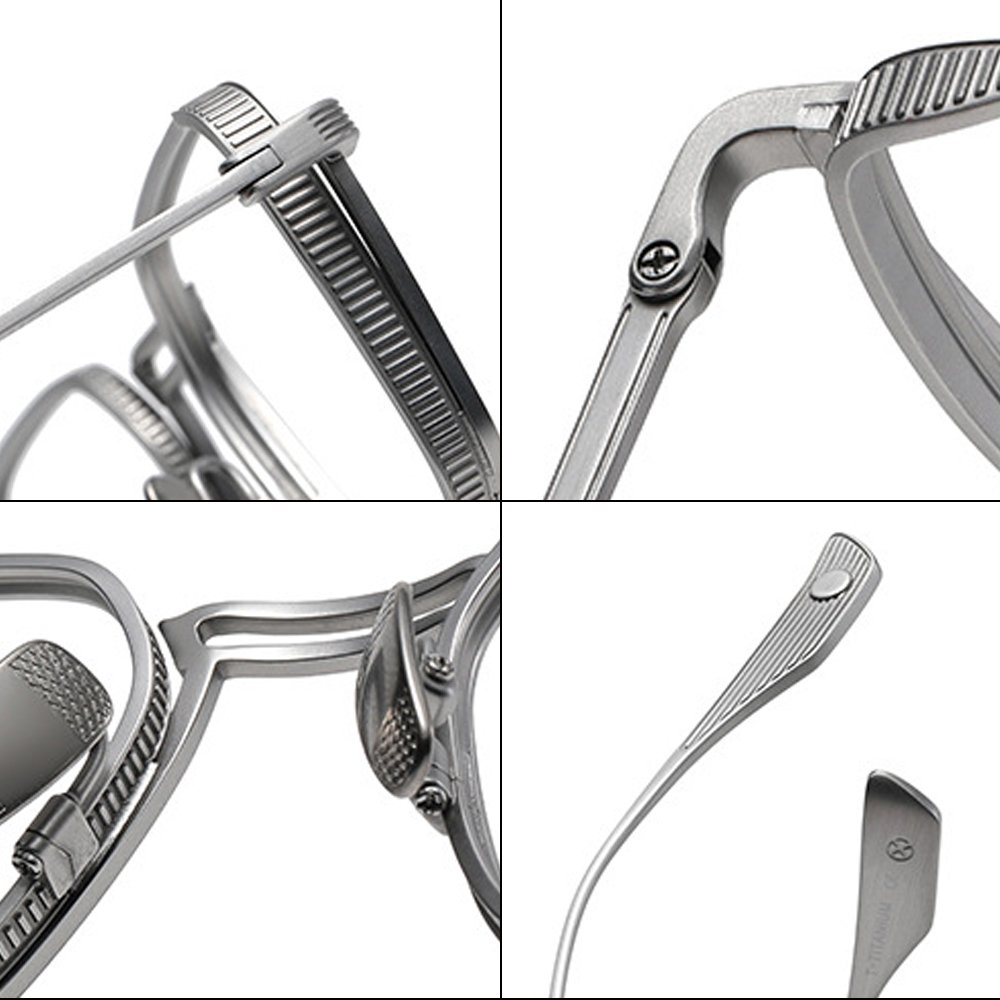 2024 Trendy Ultra Light Beta Titanium Handcraft Glass Retro Double-bar Pilot High End Optical Frame Business Elites Men Pure