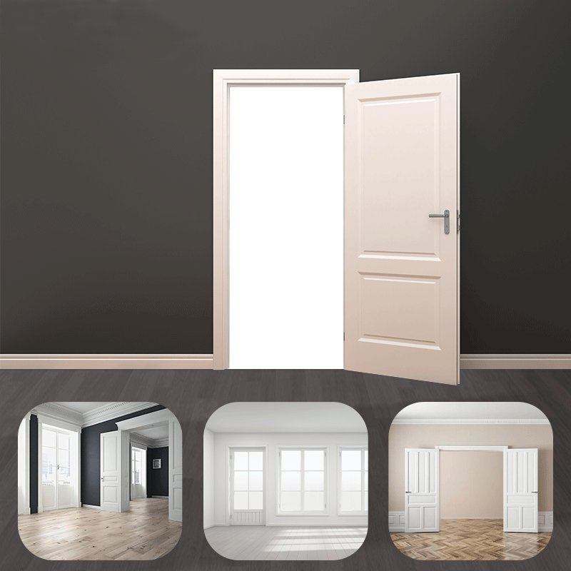 Wooden moldings white primer wooden door frame wood building material mdf door mouldings