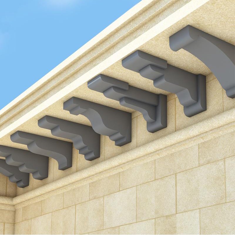 Exterior decorative Eps foam column cornice moulding EPS polystyrene round square column foam molding