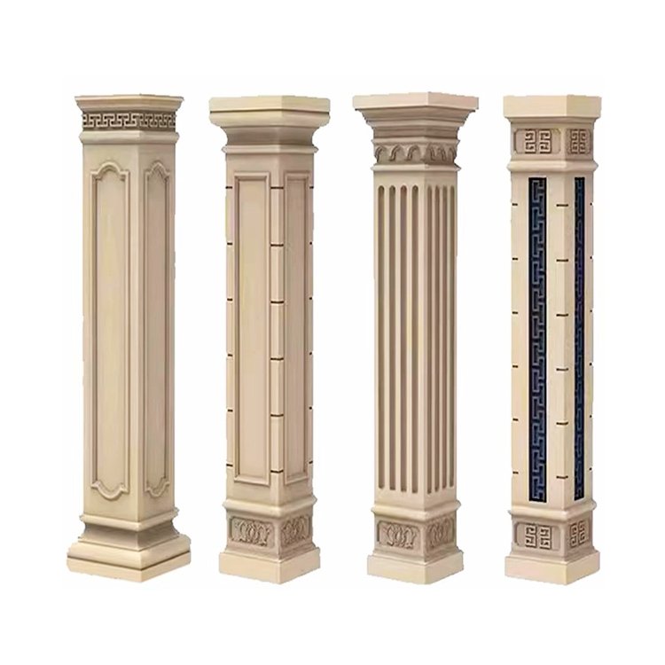 Exterior decorative Eps foam column cornice moulding EPS polystyrene round square column foam molding