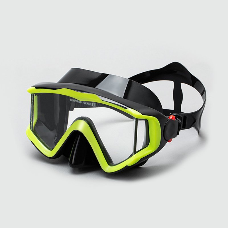 Underwater Scuba Diving Goggles Tempered Glass 3 Lens PC Frame Diving Mask