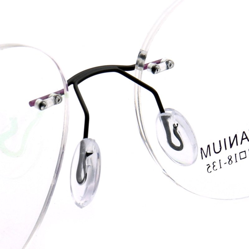 Titanium rimless optical frame rimless titanium eyeglasses frame for men women