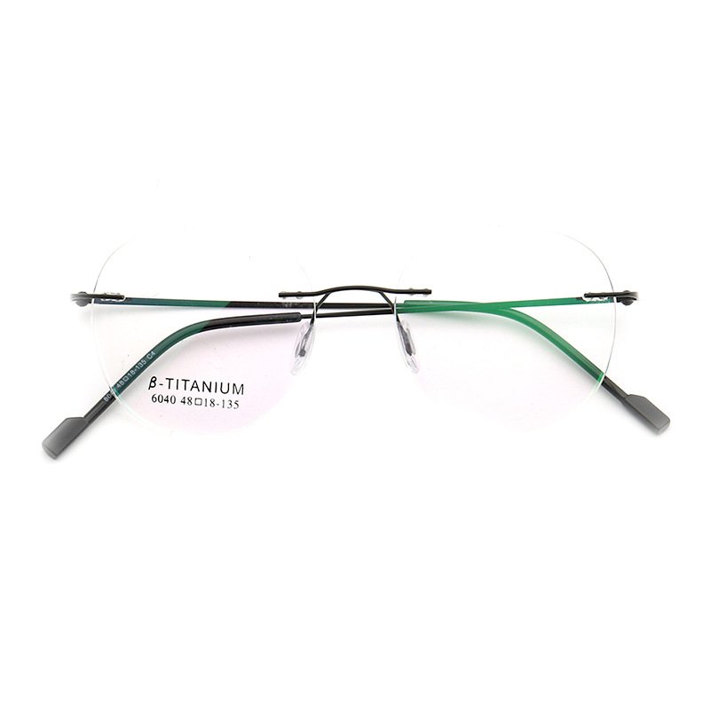 Titanium rimless optical frame rimless titanium eyeglasses frame for men women