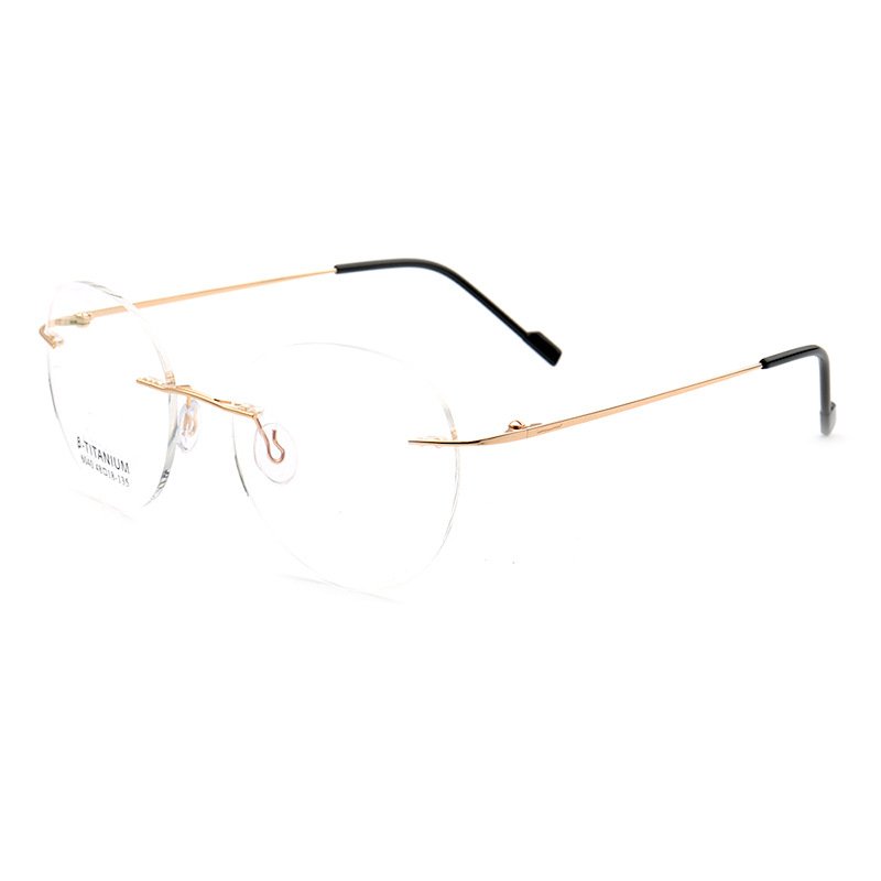 Titanium rimless optical frame rimless titanium eyeglasses frame for men women