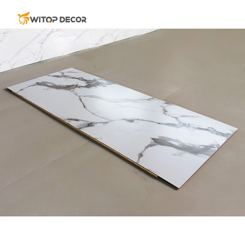 1220*2440 PVC marble sheet 3.0 PVC sheet with marble designs for wall decoration UV high glossy