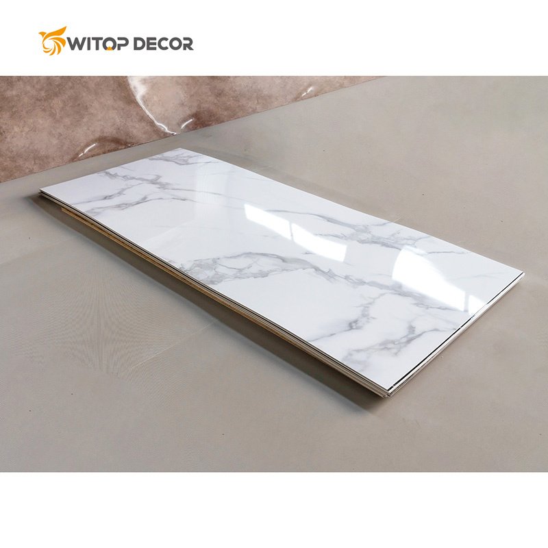 1220*2440 PVC marble sheet 3.0 PVC sheet with marble designs for wall decoration UV high glossy