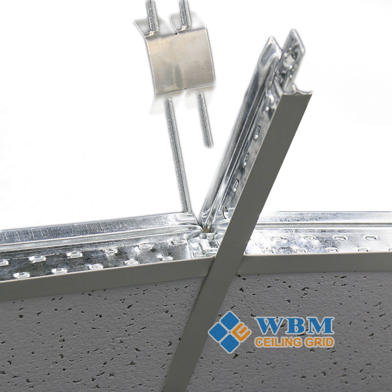Luxury Style Stainless Surface Painted T bar galvanized ceiling t grid components ceiling frames suspended Flat system