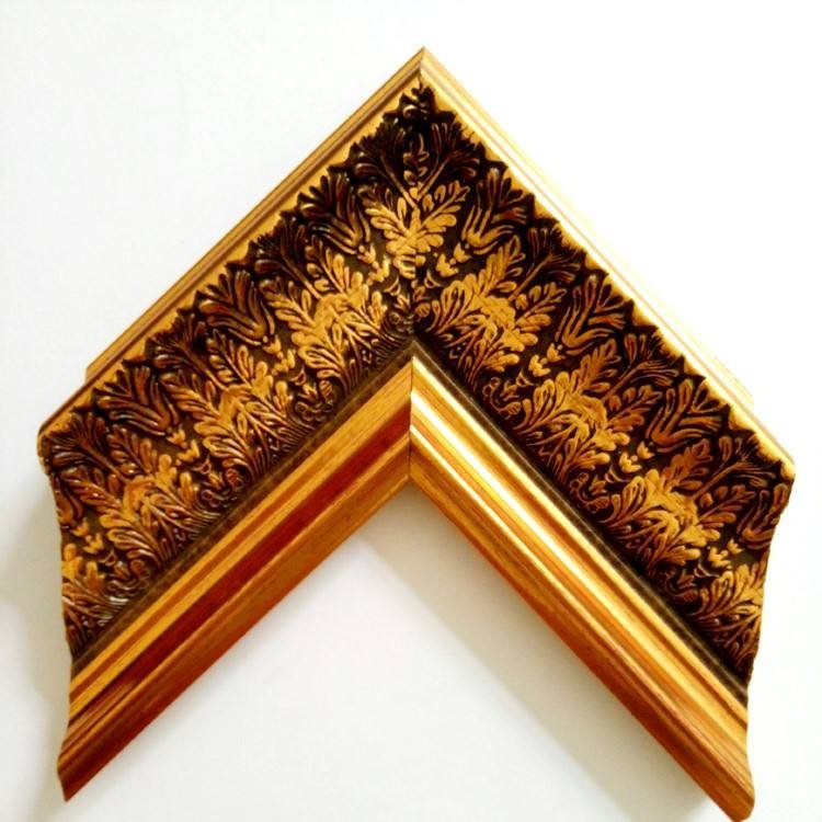Custom Antique PS Plastic Polystyrene Large Size Big Oil Painting Style Embossing Picture Frame Moulding