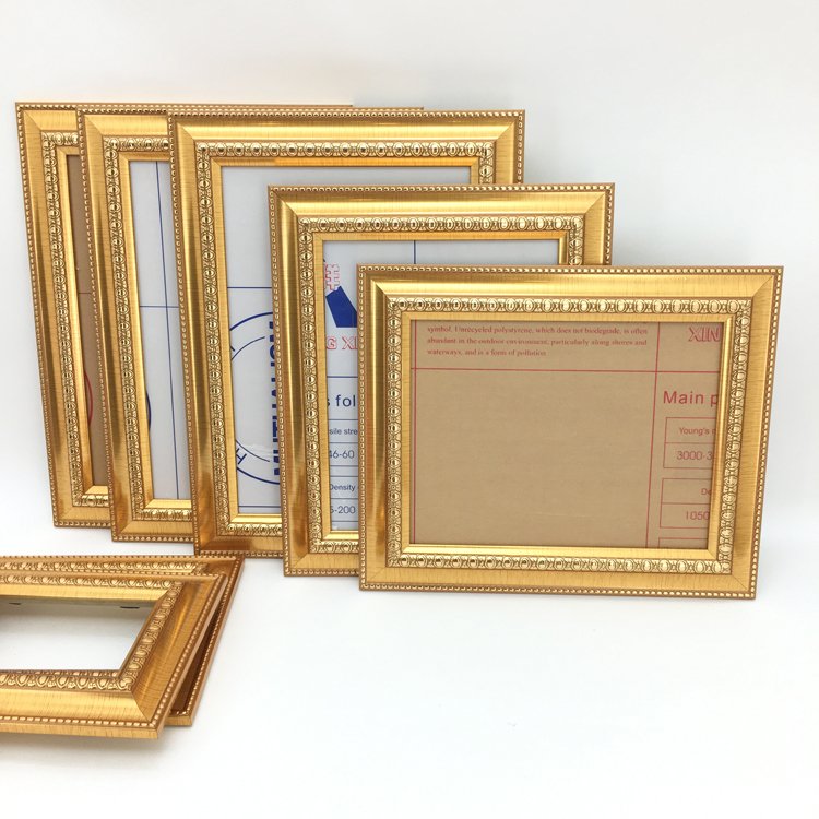 Free Sample Wholesale Customized Cheap Gold Color Ps Picture Frame Moulding