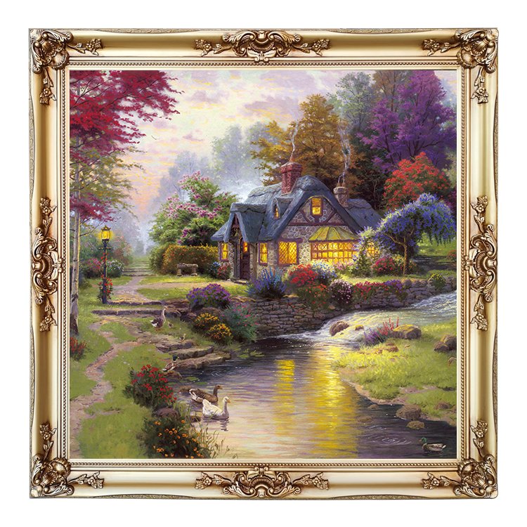 European style wholesale wide oil painting outer wood floating frame wall photo canvas painting frame